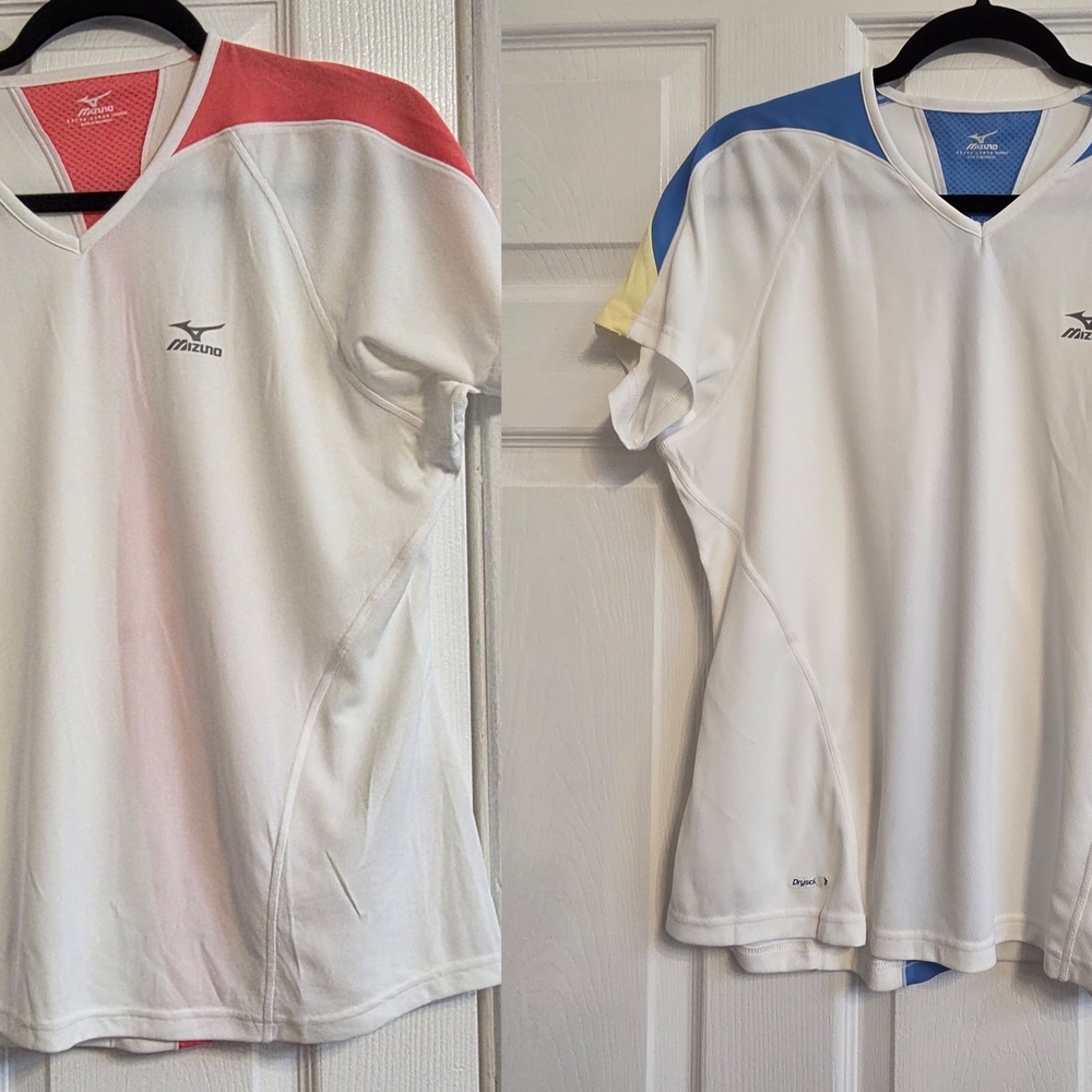 Mizuno White and Multicolor Sports Jerseys